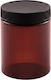 Plastic Pet Jar Brown Black Lid 300ml