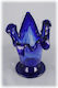 Vigilölampen Tischplatte Fusionsglas Blau Maße 11 x 12 cm
