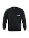 Hanorac Bumbac 100% Elastic și Broderie Poliției Negru Albastru