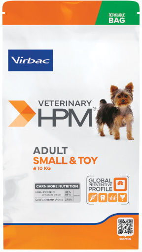 Virbac Toy 7kg Dry Dog Food for Adult Dogs of Small Breeds with Pork, Chicken, Rice and Poultry