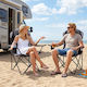 Costway Καρέκλα Παραλίας Μαύρη 92.7x53.3x101.6εκ. Σετ 2τμχ