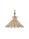 Boho Grid Pendant Light with E27 Socket 46x23cm