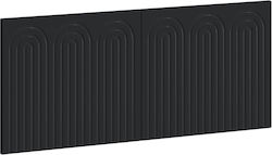 vidaXL Дървено Черно Табло за Легло 120x50cm