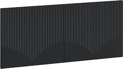 vidaXL Wooden Black Bed Headboard 120x50cm