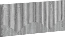 vidaXL Табла за легло Дървена Сива 120x50cm
