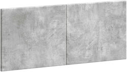vidaXL Табла за легло Дървена Сива 120x50cm