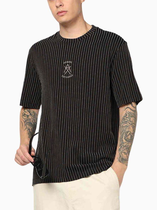 Armani Exchange T-shirt Μαύρο