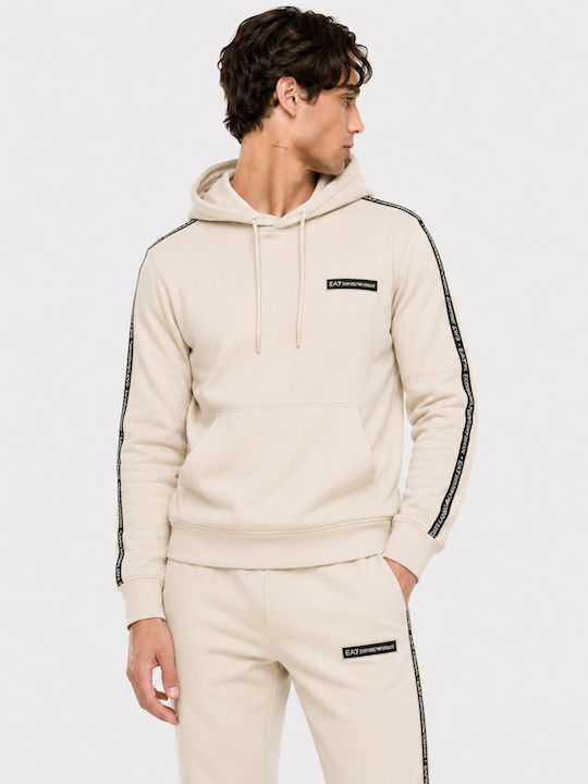 Emporio Armani Суитшърт Бежов с Качулка Emporio Armani Суитшърт Бежов с Качулка