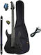Spira Guitars S-400 MBK Ηλεκτρική Κιθάρα με HH Διάταξη Μαγνητών Satin Black Starter με Θήκη Bundle