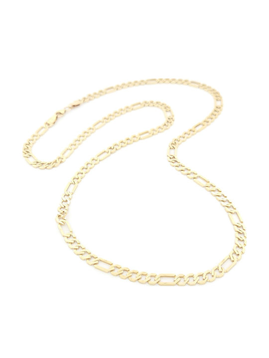 Männer Gold Kette Nacken 14K Länge 52cm