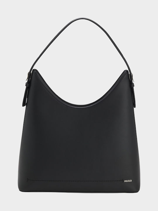 Damen Hobo Schultertasche Schwarz