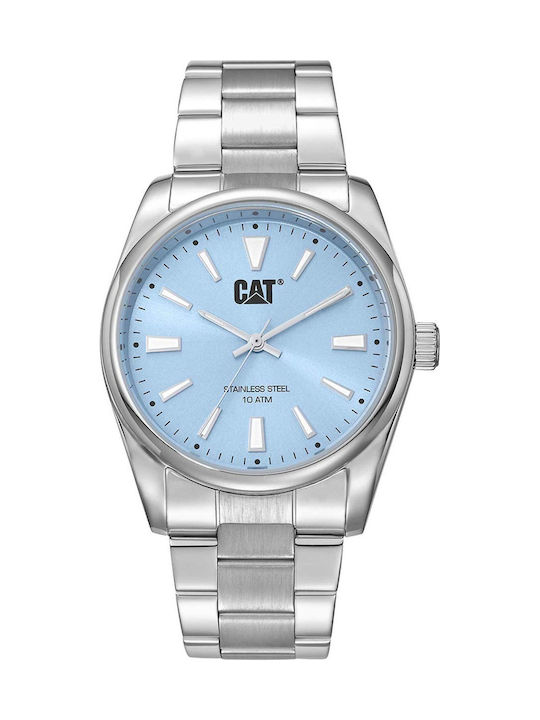 CAT Damenuhr 36mm Batterie mit Silber Metall-Armband