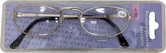 Lifetime Vision Reading Glasses +1.00 in Gold Color 79058