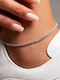 Elika Silver Βραχιόλι Ποδιού 43cm