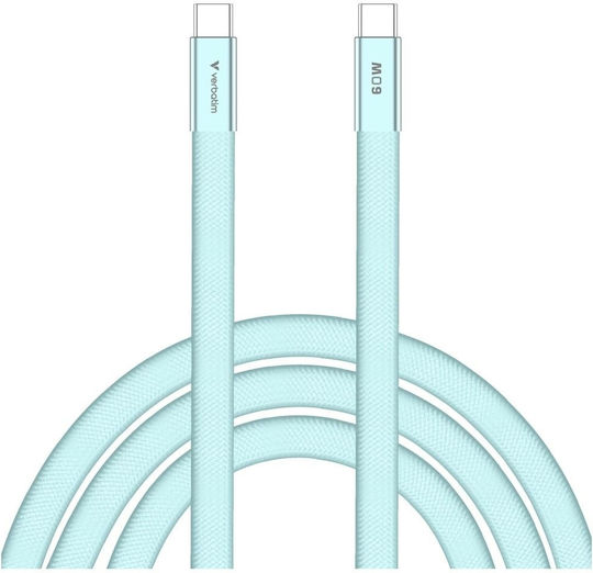 Verbatim USB 2.0 Cable USB-C Male - USB-C 60W PD Blue 1.2m 30273