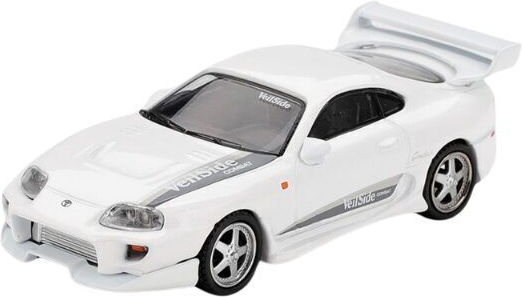 Model Mașină Toyota Supra Mk4 A80 Veilside Combat V-i Alb Perlat Metalic 2014 Scara 1:64 Mini GT MGT01104-L