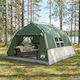 vidaXL Camping Tent Pop Up Green 4 Seasons for ...
