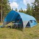 vidaXL Tunnel Camping Tent Blue with Double Clo...