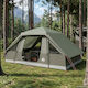 vidaXL Family Camping Tent Storage Green with D...