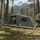 vidaXL Family Camping Tent Green with Double Cl...