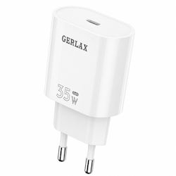 Gerlax Gerlax Handyladegerät Ohne Kabel GaN mit USB-C Ausgangsanschlüsse 35W Weiß (GA-43S)
