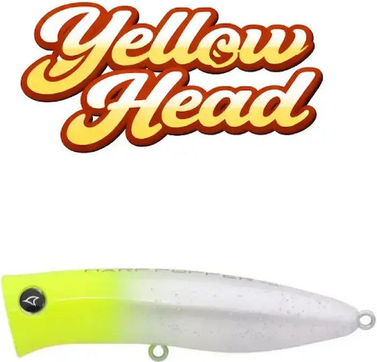 HanFishing Harp Popper 70 Τεχνητό Δόλωμα Popper No8 9gr Yellow Head