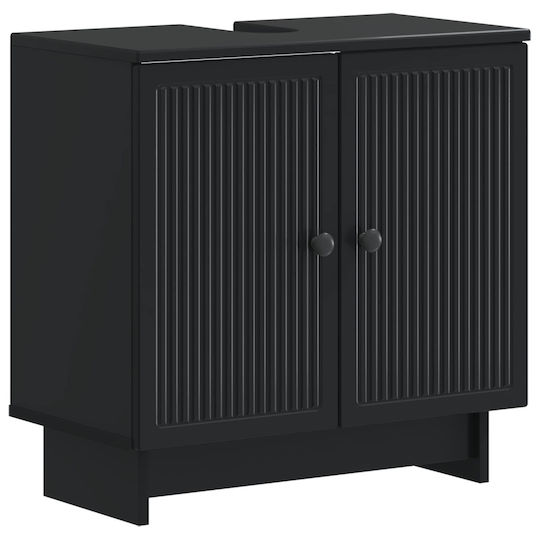 vidaXL Bathroom Vanity Unit Without Sink W59.5xD31.5xH59cm Black
