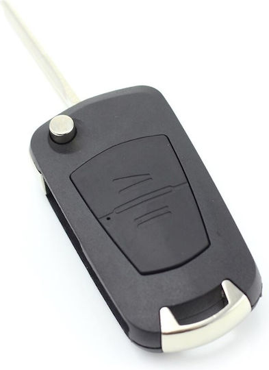 Techstar Husa Pentru Chei Auto Compatibilă Opel Astra Corsa Vectra Meriva Tip Flip 2 Butoane Lama Stângă Culoare Neagră