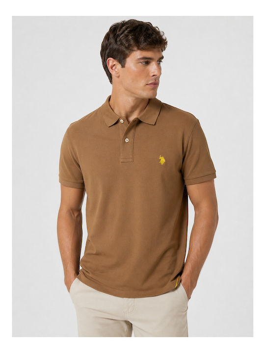 U.S. Polo Assn. Polo Short Sleeve Blouse Camel