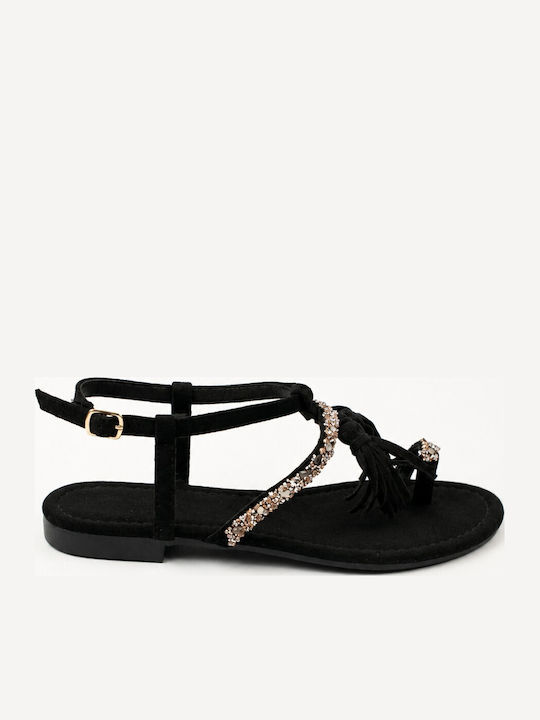 Fshoes Fshoes Flache Sandalen Für Damen Schwarz