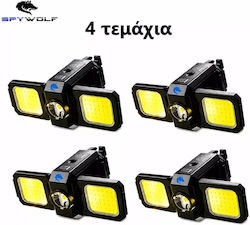 Spywolf Mini Ultra Strong LED Водоустойчив Многофункционален Фенерче COB Презареждащ се Type-C Порт 4бр Tc-561 Spywolf Mini Ultra Strong LED Водоустойчив Многофункционален Фенерче COB Презареждащ се Type-C Порт 4бр Tc-561