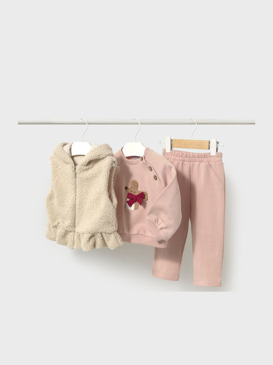 Kids Set with Pants Summer 2 Pieces Soft Pink