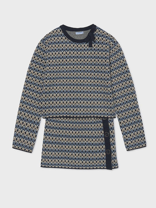 Kinderbekleidungsset mit Rock Winter 2Stücke Blau