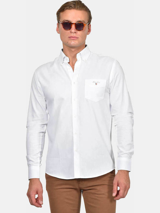 Berto Lucci Long Sleeve Cotton Shirt in Regular...