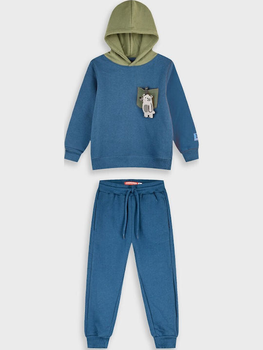 Kids Tracksuit Petrol Blue