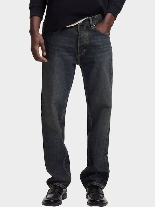 Jonah Men's Jeans Pants with Regular Straight Fit Dark Aged Denim
