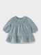 Mädchenkleid Langärmelig Kinderbekleidungssets Weiß