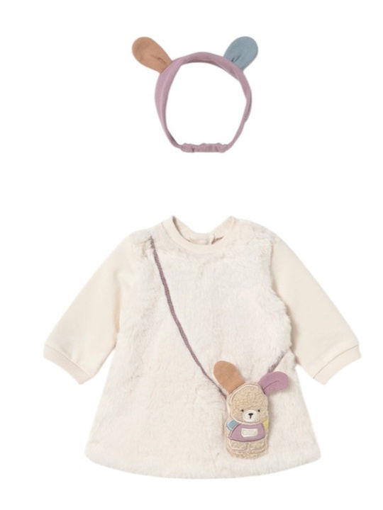 Mayoral Girls Dress Long Sleeve Set with Coat a...