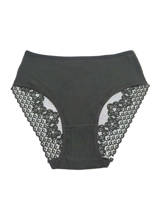 Hana Slip pentru femei cu dantelă negru