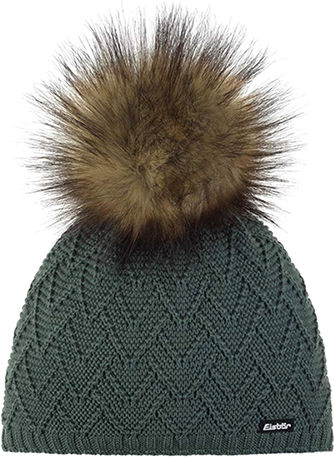 Lux Pom Pom Beanie Căciulă Tricotată Pentru Femei Verde