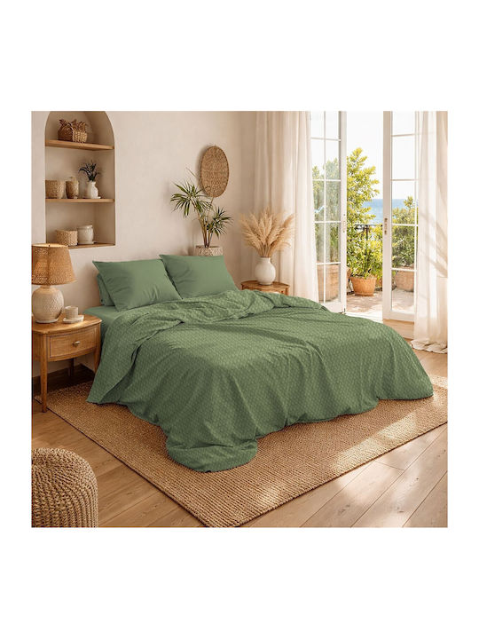 Dimcol Κουβέρτα Πικέ Υπέρδιπλη 255x270εκ. Olive