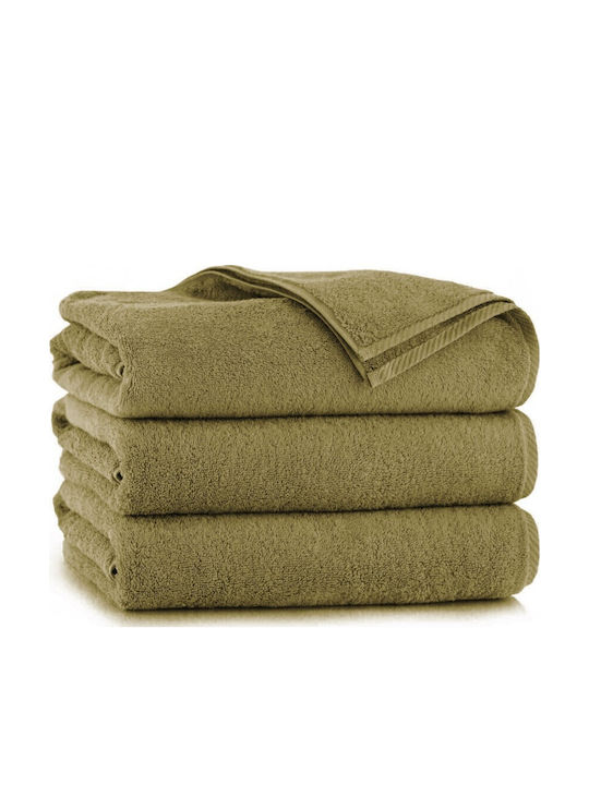 Zwoltex 50x100cm Khaki Badetuch Gewicht 500gr/m²
