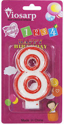 Birthday Number Candle 8 Happy Birthday