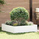 vidaXL Metallic Garden Hedge in White Colour 1x1m