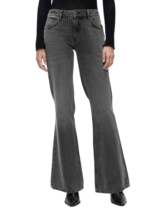 High Waist Women's Jean Pants Flared Bootcut Fit Grey