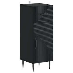 vidaXL Dulap de baie 30x31x80cm Negru
