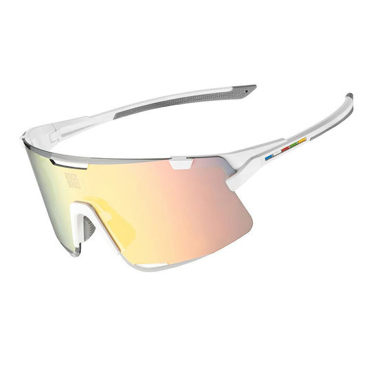 Rockbros Cycling Glasses with Yellow Frame and Transparent / Photochromic / Polarized Lenses