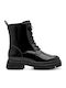 Damen Stiefeletten aus Lackleder Schwarz