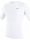 O'Neill Skins UPF 50+ Männliche Kurzärmelige Sonnenschutzshirts Weiß