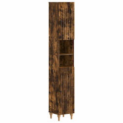 vidaXL Bathroom Floor Column M30xD31xH190cm Black
